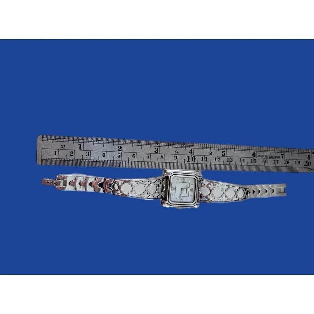 Brighton Salamanca Silver Tone Bracelet Watch New battery Lacey Look